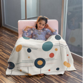 Geometrisch middenpatroon fleece deken