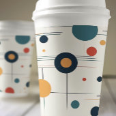 Geometrisch middenpatroon papieren bekers