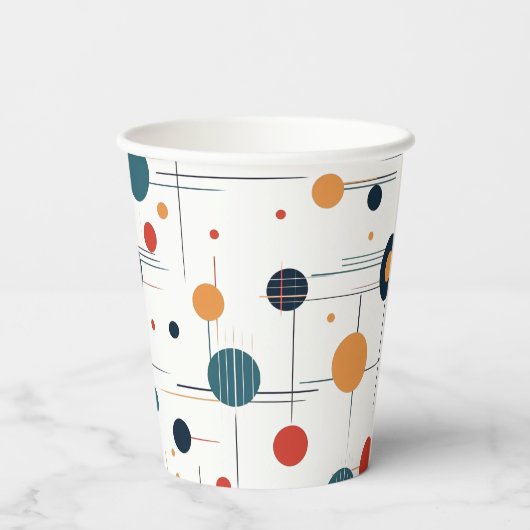 Geometrisch middenpatroon papieren bekers (Achterkant)