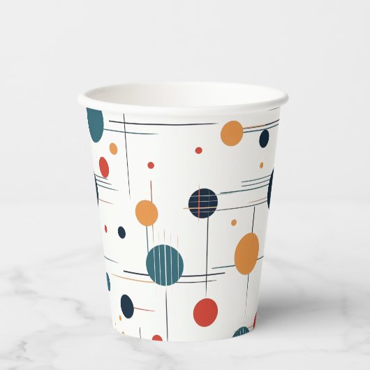 Geometrisch middenpatroon papieren bekers (Voorkant)