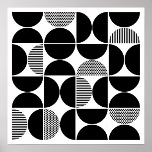Geometrisch middenpatroon poster