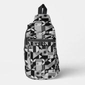 Geometrisch middenpatroon sling bag (Voorkant)