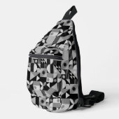 Geometrisch middenpatroon sling bag (Rechterhoek)