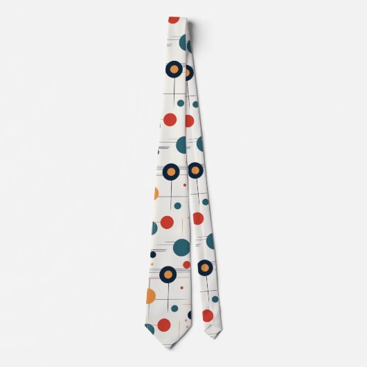 Geometrisch middenpatroon stropdas (Voorkant)