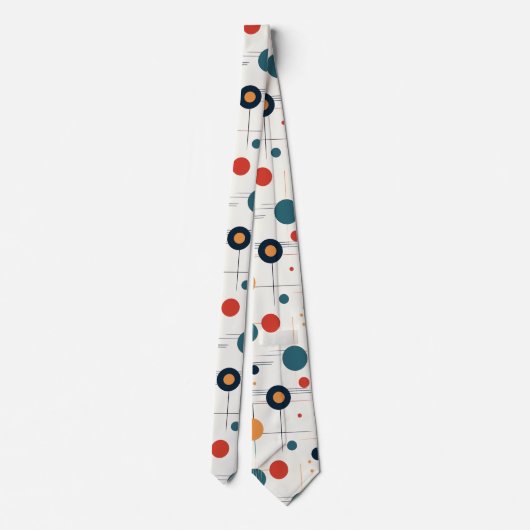 Geometrisch middenpatroon stropdas (Achterkant)