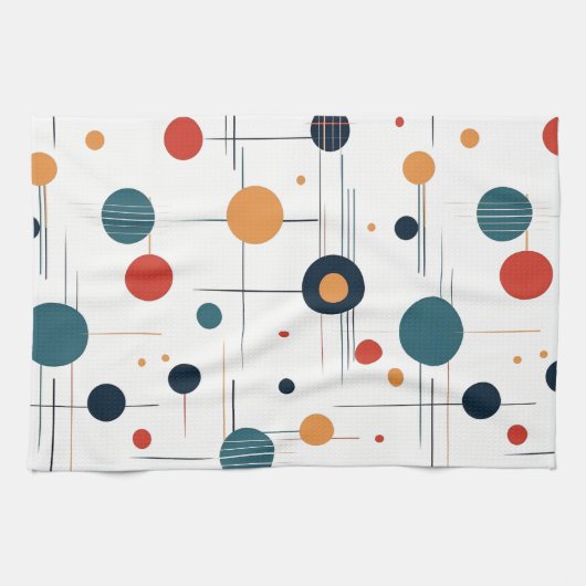 Geometrisch middenpatroon theedoek (Horizontaal)