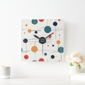 Geometrisch middenpatroon vierkante klok (Huis)