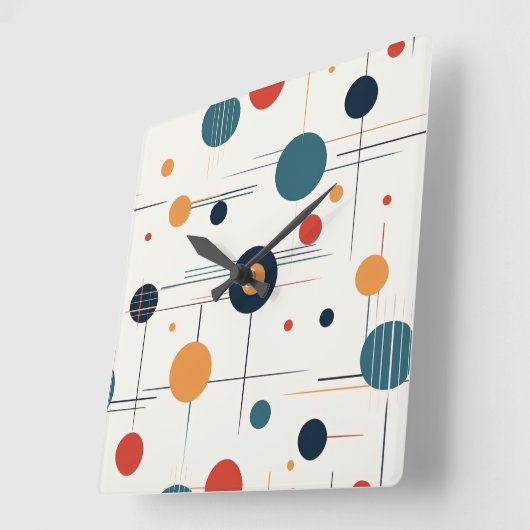 Geometrisch middenpatroon vierkante klok (Hoek)