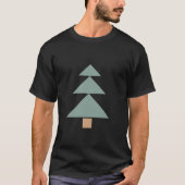 Geometrisch minimalistisch kerstboomontwerp voor H T-shirt (Voorkant)