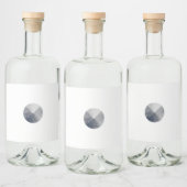 Geometrisch minimalistisch maanontwerp likeurfles etiket (Flessen)