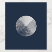 Geometrisch minimalistisch maanontwerp wijn etiket (Enkel label)