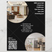 Geometrisch minimalistisch onroerend goed Flyer (Achterkant)