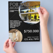 Geometrisch minimalistisch onroerend goed Flyer (Hand)