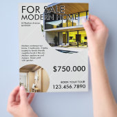 Geometrisch minimalistisch onroerend goed Flyer (Hand)