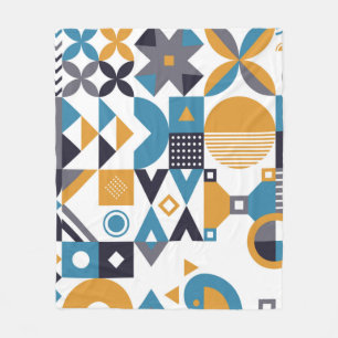 Geometrisch minimumpatroon. Abstract ontwerp Fleece Deken