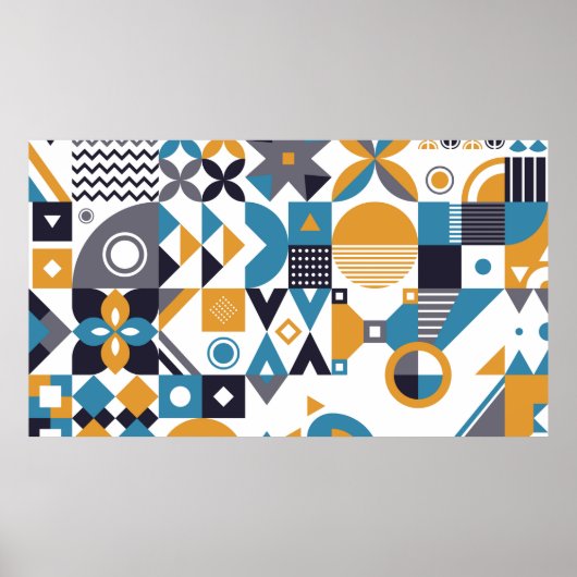 Geometrisch minimumpatroon. Abstract ontwerp Poster (Voorkant)