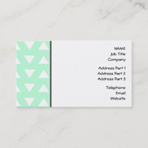 Geometrisch Mint Groen en Wit Patroon. Visitekaartje