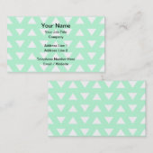 Geometrisch Mint Groen en Wit Patroon. Visitekaartje (Voorkant / Achterkant)
