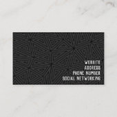 Geometrisch Modern Abstract grijs en zwart bedrijf Visitekaartje (Achterkant)