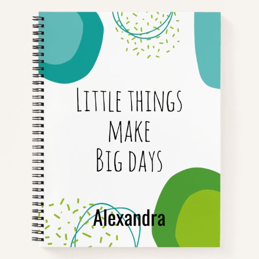 Geometrisch modern Abstract Inspirerend citaat Notitieboek (Voorkant)