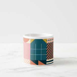 Geometrisch Modern Abstract: kleurrijk ontwerp Espresso Kop