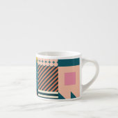 Geometrisch Modern Abstract: kleurrijk ontwerp Espresso Kop (Rechts)