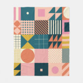 Geometrisch Modern Abstract: kleurrijk ontwerp Fleece Deken (Voorkant)