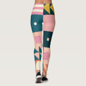 Geometrisch Modern Abstract: kleurrijk ontwerp Leggings (Achterkant)