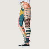 Geometrisch Modern Abstract: kleurrijk ontwerp Leggings (Links)