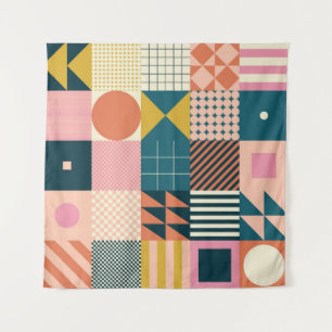 Geometrisch Modern Abstract: kleurrijk ontwerp Wandkleed