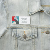 Geometrisch modern Abstract professioneel onroeren Naamplaatje (In situ)