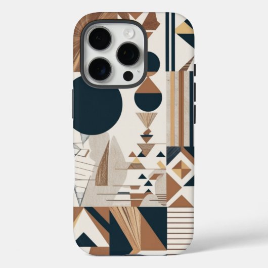 Geometrisch modern abstract telefoonhoesje ontwerp Case-Mate iPhone case (Achterkant)