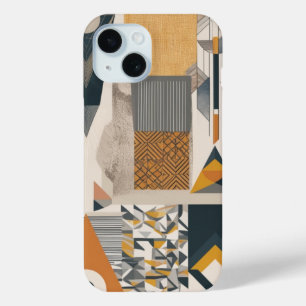 Geometrisch modern Abstract telefoonhoesontwerp iPhone 15 Case