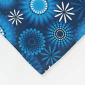 Geometrisch modern blauw fleece deken (Hoek)