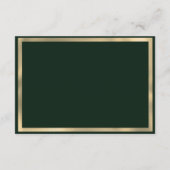 Geometrisch modern bos groen goud Details Informatiekaartje (Achterkant)