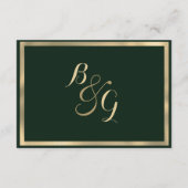 Geometrisch modern bos groen goud Details Kaart (Achterkant)