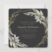 Geometrisch modern gebladerte eerste communie kaart (Voorkant)