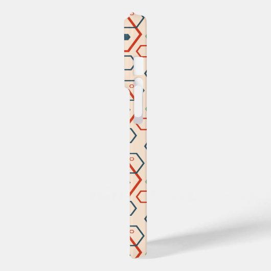 Geometrisch modern gekleurd zeshoekig patroon Case-Mate iPhone case (Achterkant / Links)