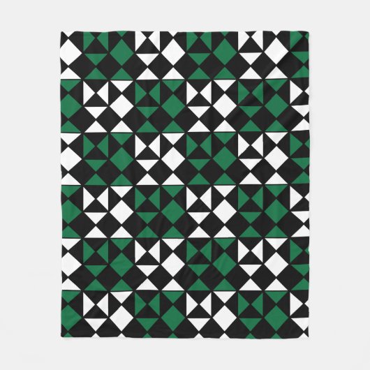Geometrisch modern geometrisch patroon fleece deken (Voorkant)