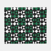 Geometrisch modern geometrisch patroon fleece deken (Voorkant (Horizontaal))