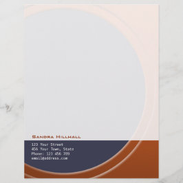 Geometrisch Modern Metallic elke tekst en kleur Briefhoofd Ontwerp