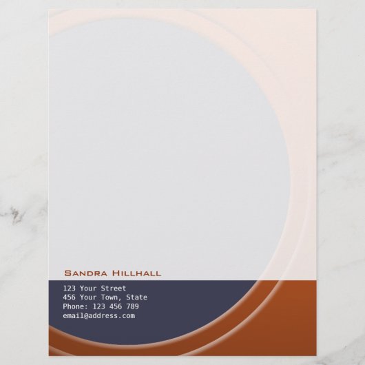 Geometrisch Modern Metallic elke tekst en kleur Briefhoofd Ontwerp (Voorkant)