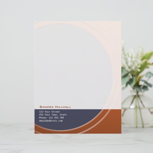 Geometrisch Modern Metallic elke tekst en kleur Briefhoofd Ontwerp (Staand voorkant)