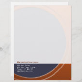 Geometrisch Modern Metallic elke tekst en kleur Briefhoofd Ontwerp (Voorkant / Achterkant)