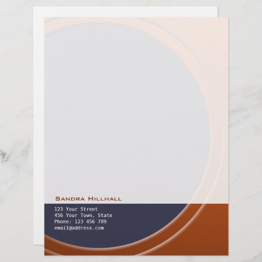 Geometrisch Modern Metallic elke tekst en kleur Briefhoofd Ontwerp (Voorkant / Achterkant)