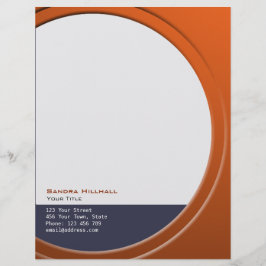 Geometrisch Modern Metallic elke tekst en kleur Persoonlijk Briefhoofd