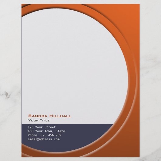 Geometrisch Modern Metallic elke tekst en kleur Persoonlijk Briefhoofd (Voorkant)