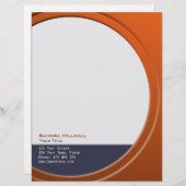 Geometrisch Modern Metallic elke tekst en kleur Persoonlijk Briefhoofd (Voorkant / Achterkant)