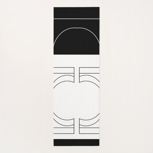 Geometrisch Modern Minimalistisch Elegant Geperson Yogamat (Achterkant)