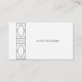 Geometrisch Modern Minimalistisch Elegant Script Visitekaartje (Voorkant)